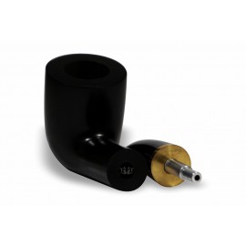 Cachimbo Bertoldi BB Liso Preto Curvo Filtro Permanente